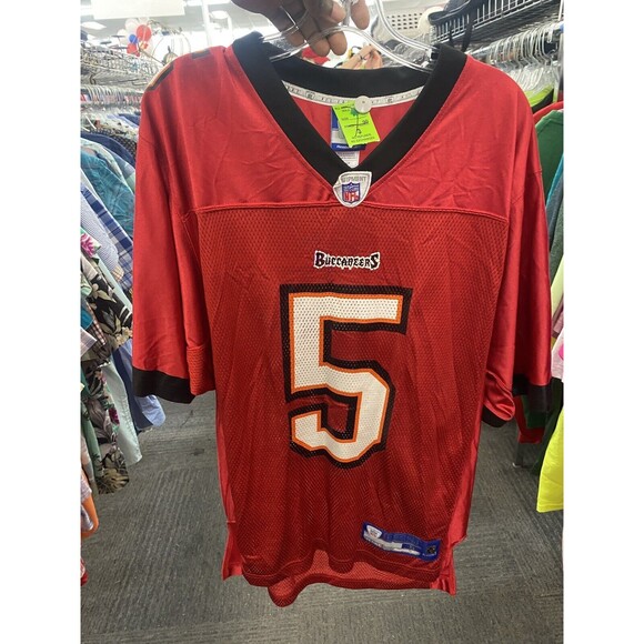 Tampa Bay Buccaneers #5 Josh Freeman NFL Red Reebok Onfield Screen Jersey Mens S - Picture 8 of 9